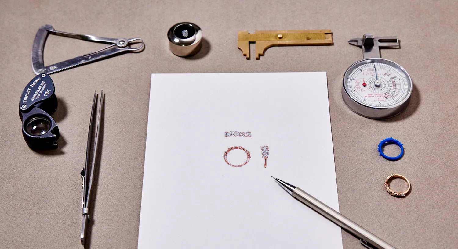 diamond-rose-gold-wedding-band-sketch