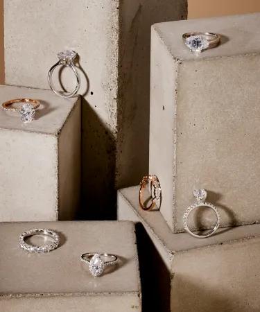 Engagement rings and wedding bands