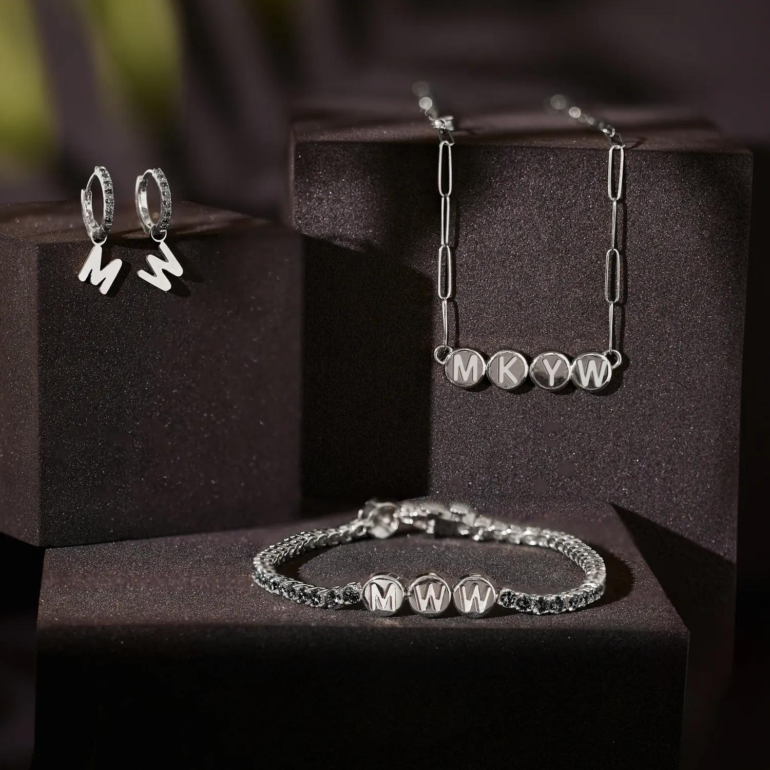 Shop & Customize Custom Black Spinel TNT Bracelet In Sterling Shop & Customize Custom Black Spinel TNT Bracelet In Sterling