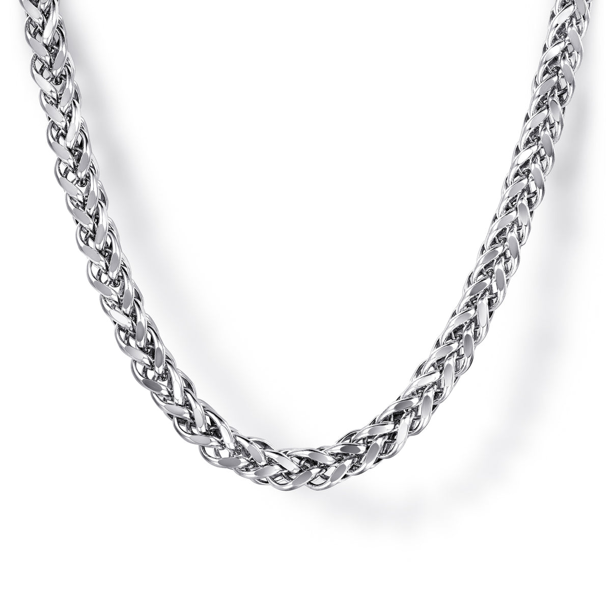 925 Sterling Silver Wheat Chain Necklace, 3.2mm, 22ich - View 1