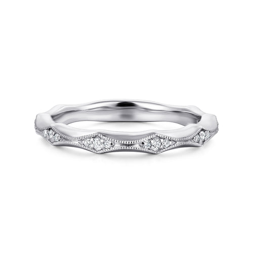 14K White Gold Matching Wedding Band