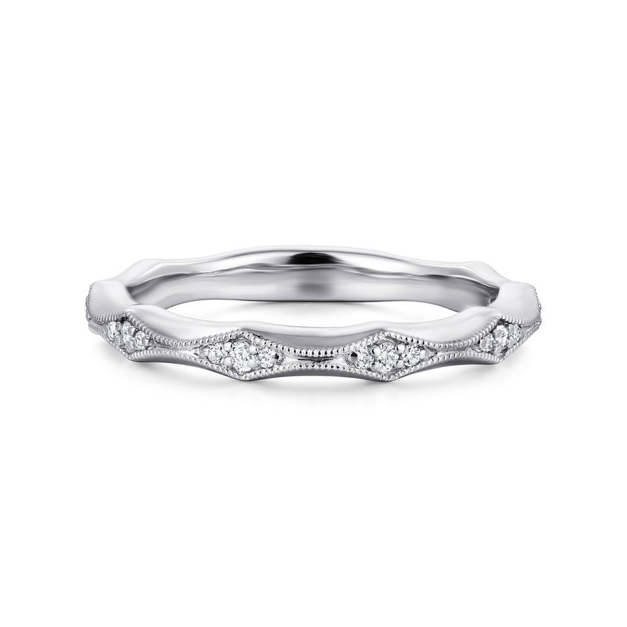 14K White Gold Matching Wedding Band