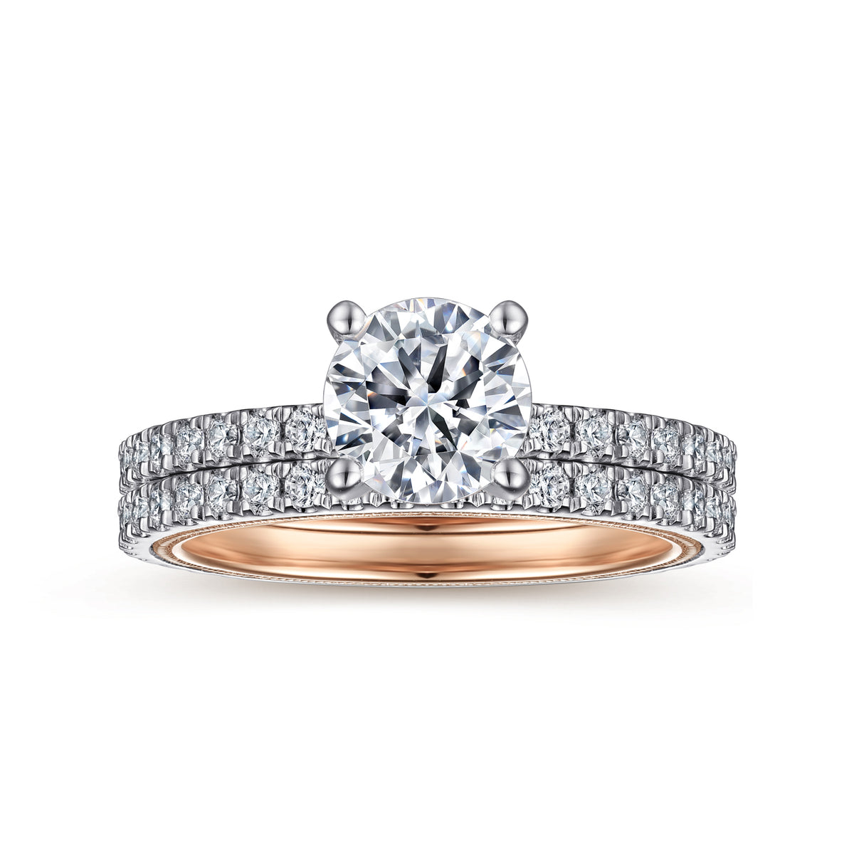 Classic 14K Gold Round Diamond Engagement Ring - 0.43 CTW - View 4
