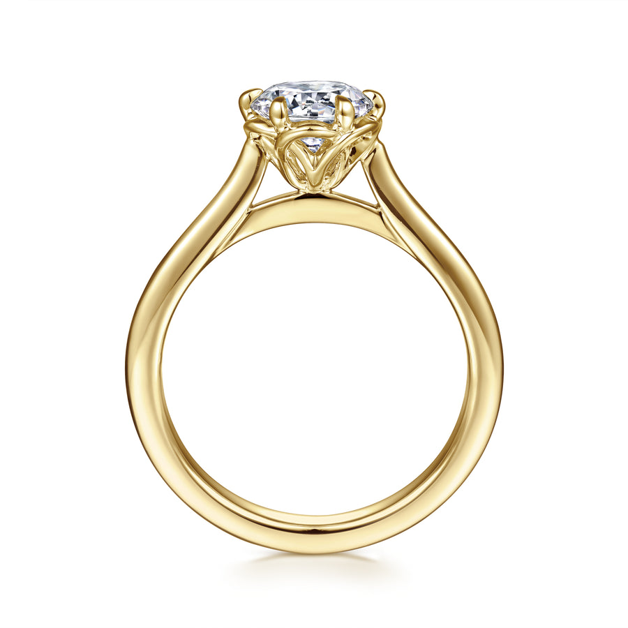 Six-Prong Round Solitaire Diamond Engagement Ring
