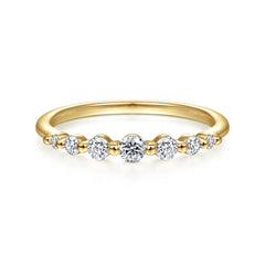 14K Yellow Gold Diamond Band Ring thumbnail 1