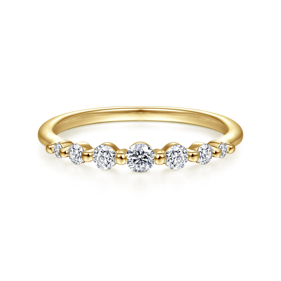 14K Yellow Gold Diamond Band Ring