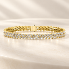 14K Yellow Gold Lab-Grown Diamond Choker Necklace — 21.45 CTW thumbnail 2