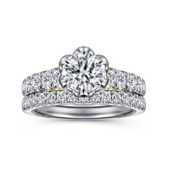 Victorian 14K Gold Round Diamond Engagement Ring - 0.55 CTW thumbnail 4