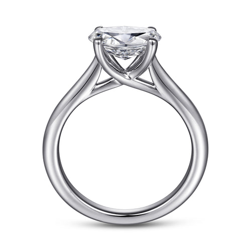 Diamant solitaire ovale Est-Ouest