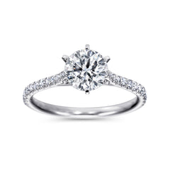 Classic 14K Gold Round Diamond Engagement Ring - 0.25 CTW thumbnail 4
