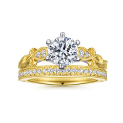 14K Yellow Gold Diamond Matching Wedding Band thumbnail 4