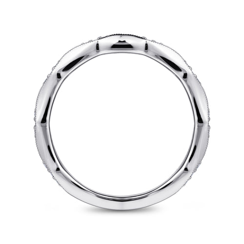 14K White Gold Matching Wedding Band