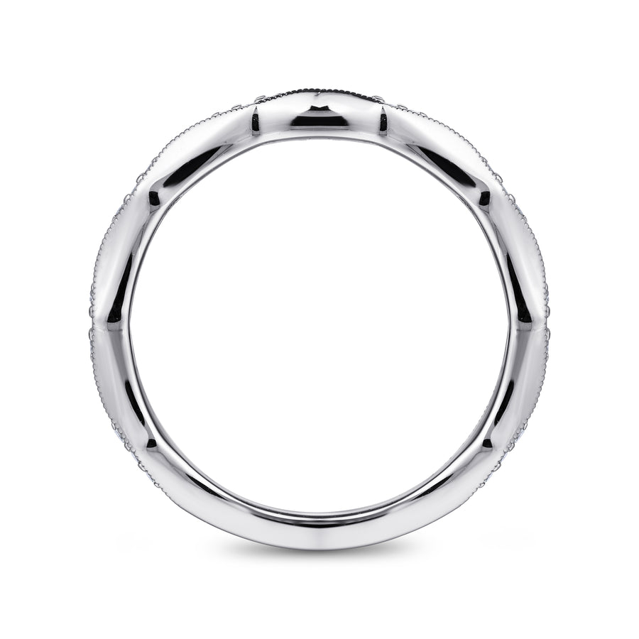 14K White Gold Matching Wedding Band
