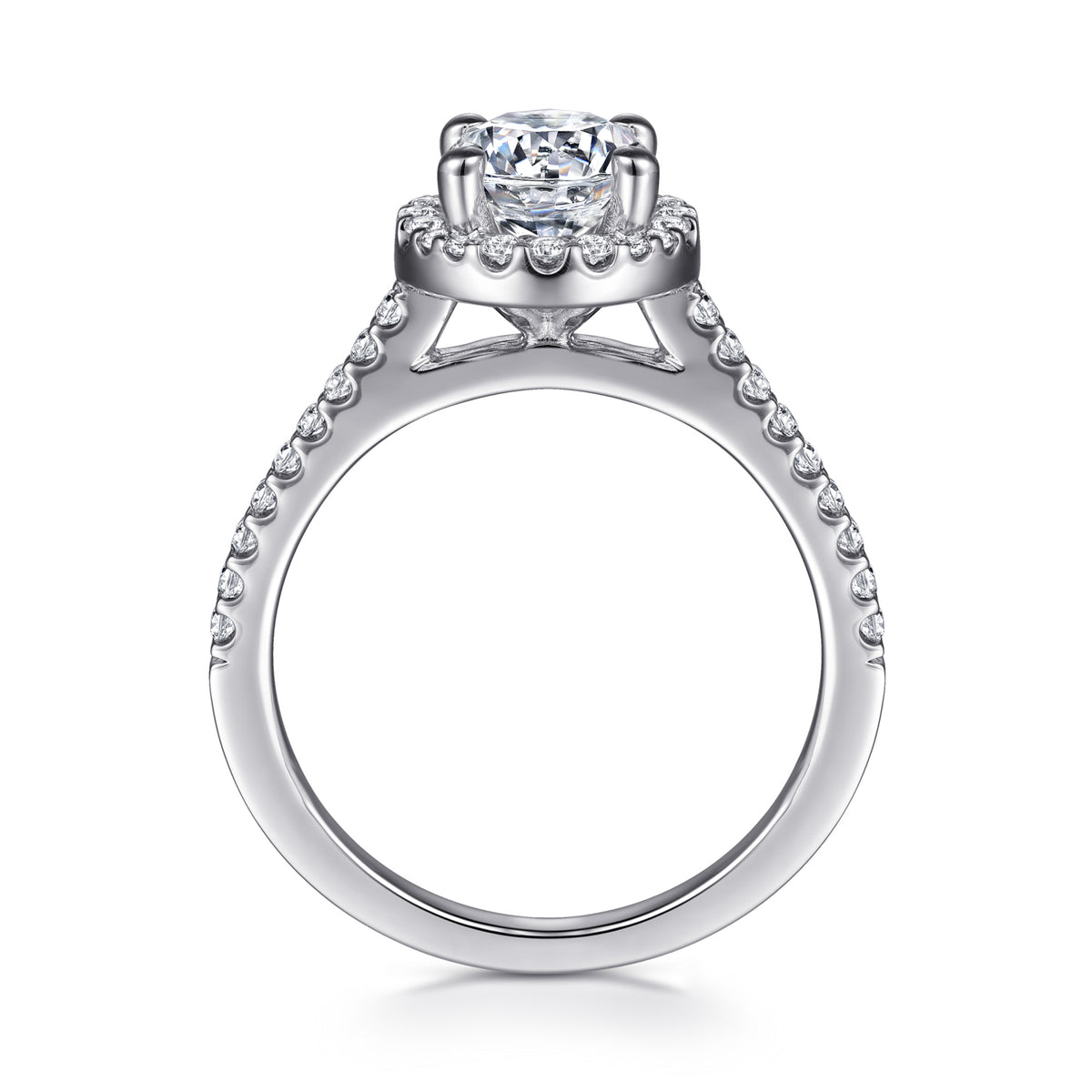 Classic Round Halo Diamond Engagement Ring - View 2