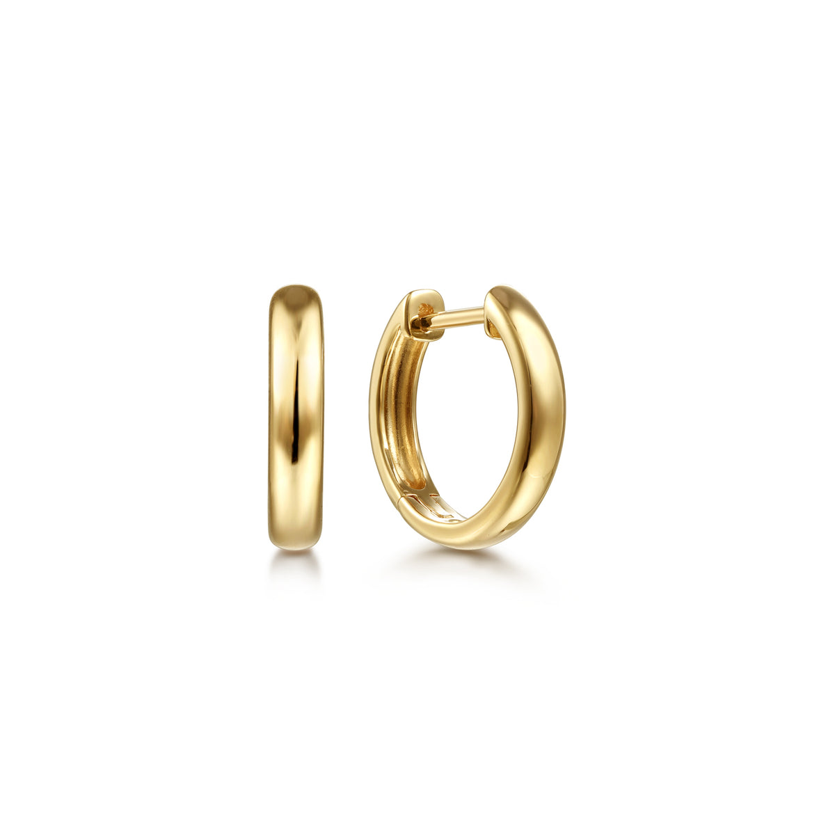 14K Yellow Gold Huggie Earrings - View 1