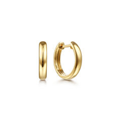 14K Yellow Gold Huggie Earrings thumbnail 1
