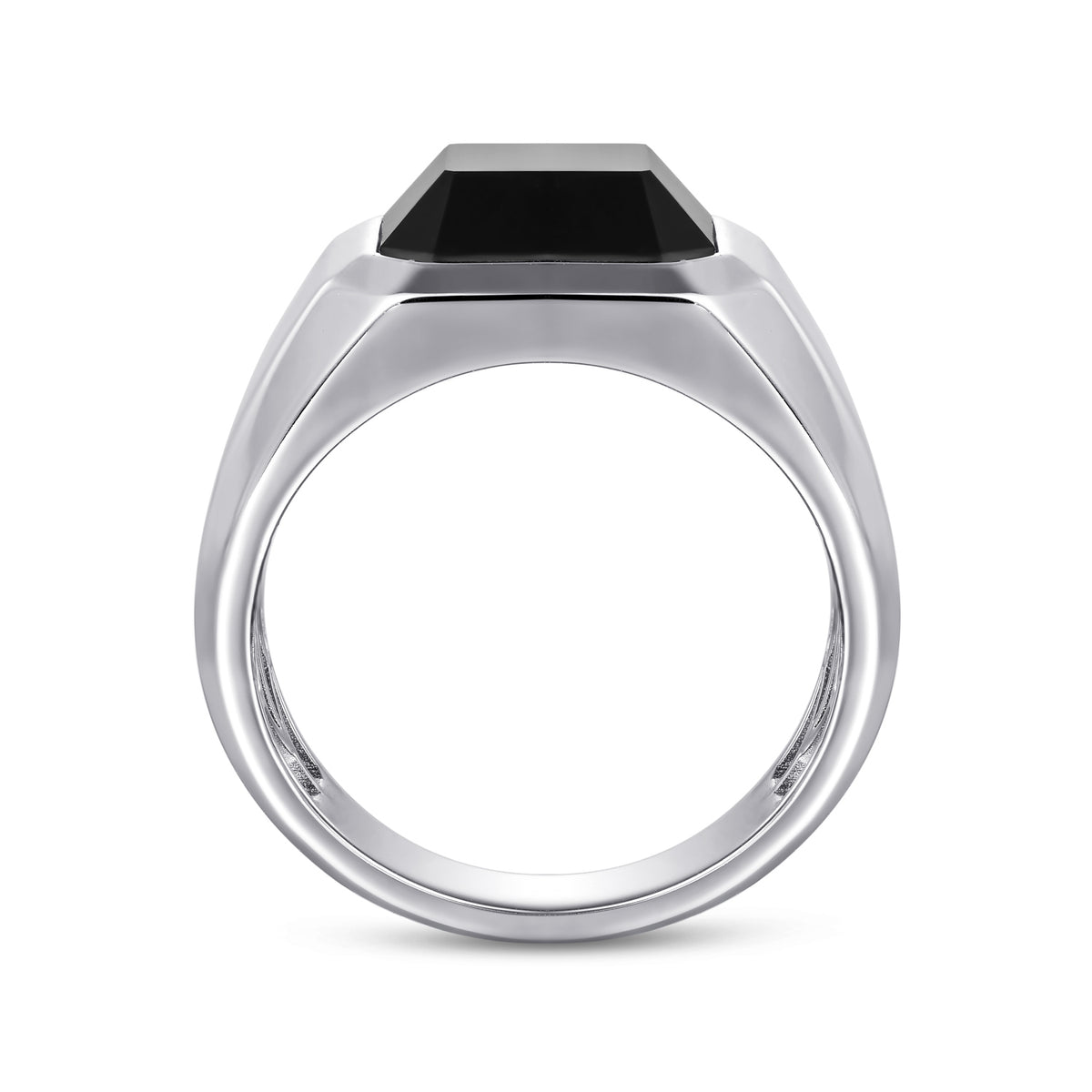925 Sterling Silver Onyx Signet Ring - View 2