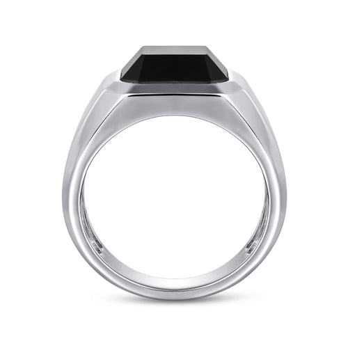 925 Sterling Silver Onyx Signet Ring