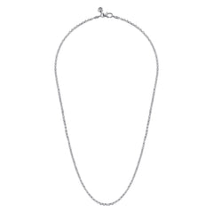 925 Sterling Silver Link Chain Necklace, 2.85mm, 22 inch thumbnail 1