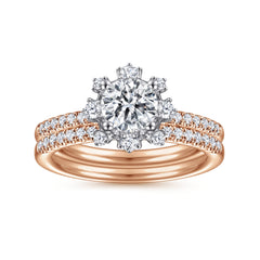 Starlight Round Halo Diamond Engagement Ring thumbnail 4