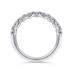 14K White Gold Diamond Matching Wedding Band thumbnail 1