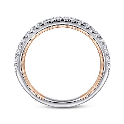 14K Rose Gold Diamond Matching Wedding Band