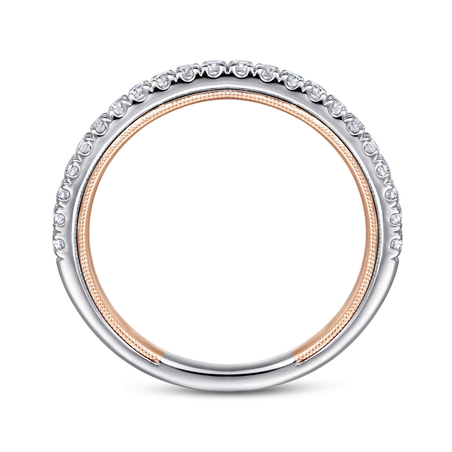 14K Rose Gold Diamond Matching Wedding Band