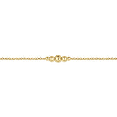 14K Yellow Gold Beaded Stations Bracelet thumbnail 2