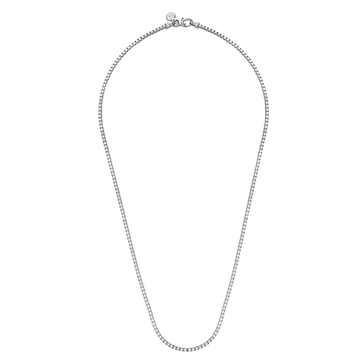 22 Inch 2.5mm 925 Sterling Silver Men's Solid Box Chain Necklace - View 2
