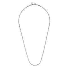 22 Inch 2.5mm 925 Sterling Silver Men's Solid Box Chain Necklace thumbnail 2