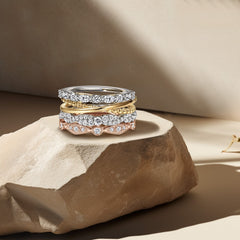 14K White Gold Diamond Matching Wedding Band thumbnail 4