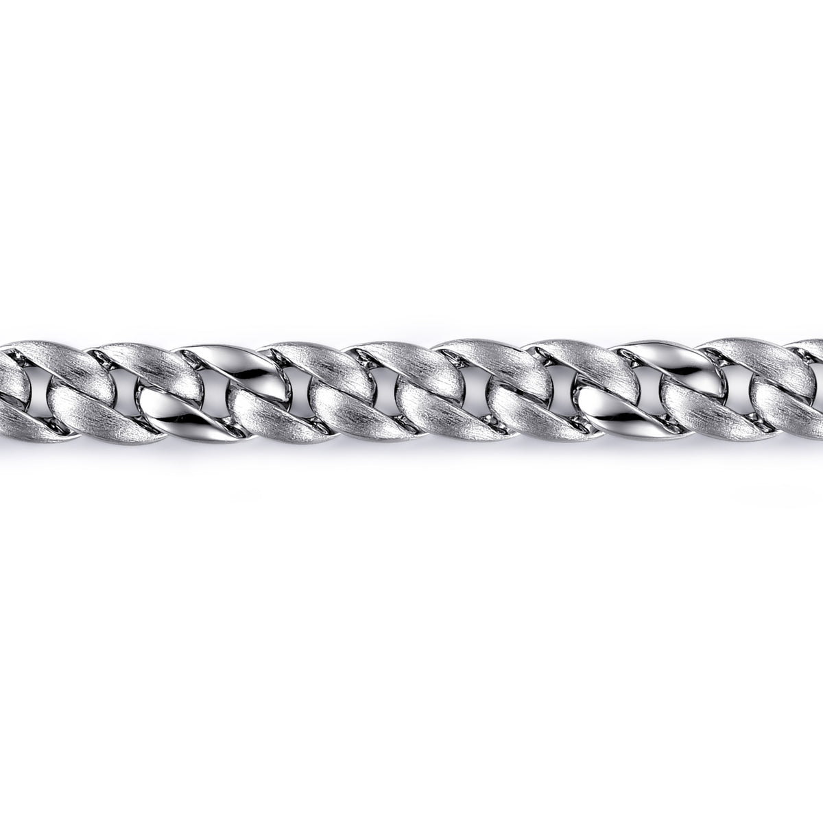 925 Sterling Silver Link Chain Bracelet, 8mm - View 2