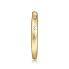14K Yellow Gold Diamond Stackable Ring, 0.04ct thumbnail 4