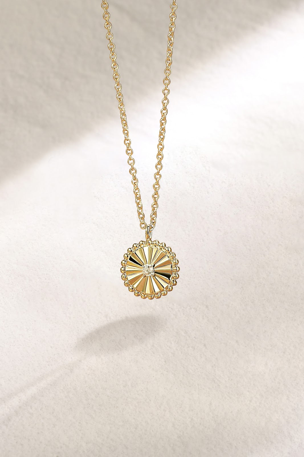 14K White & Yellow Gold Diamond Pendant Necklace - View 6