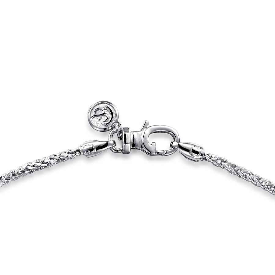 925 Sterling Silver Wheat Chain Necklace,1.9mm, 22 inch