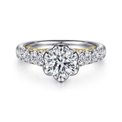 Victorian 14K Gold Round Diamond Engagement Ring - 0.55 CTW thumbnail 1