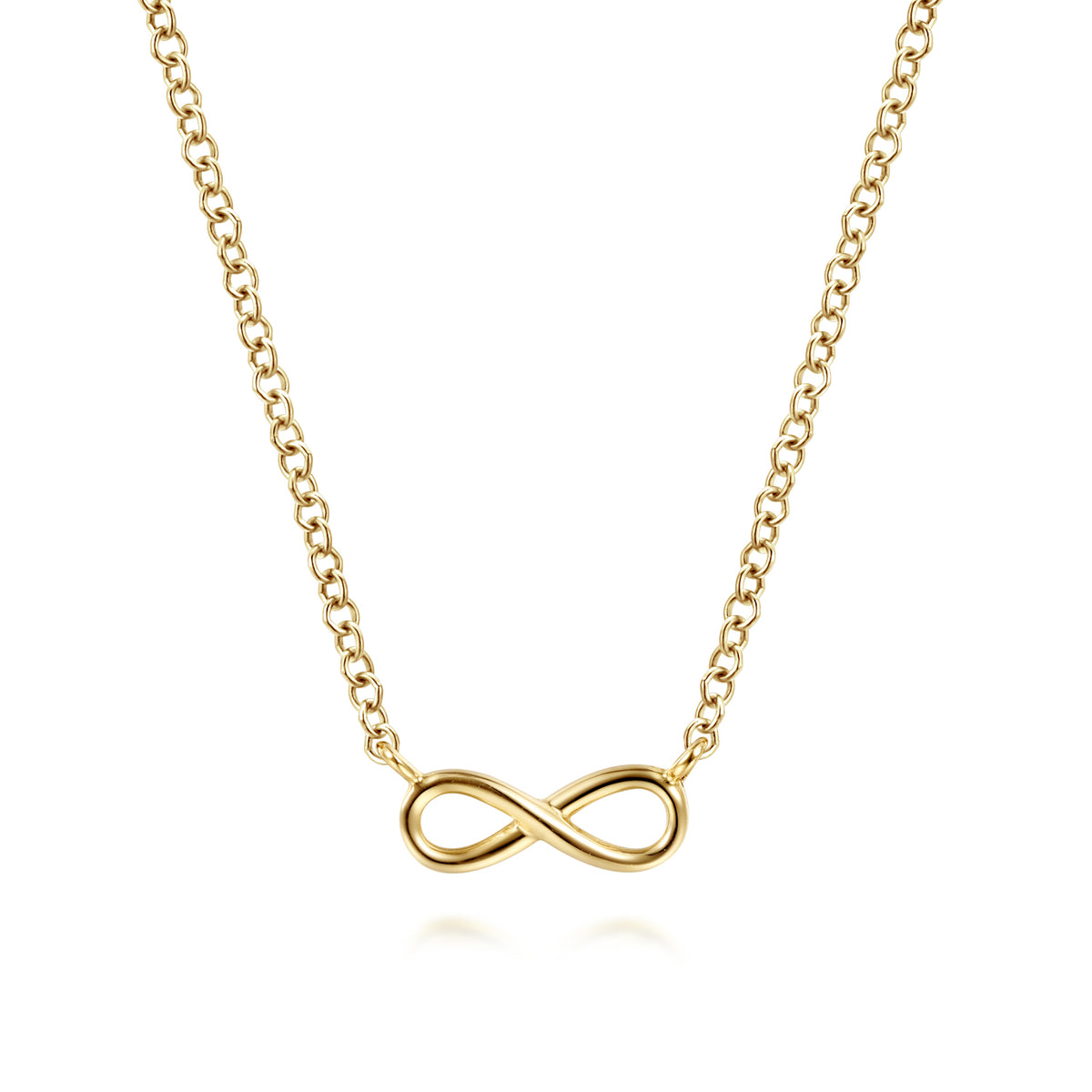 Pendant Necklace Infinity 14K Yellow Gold - View 1