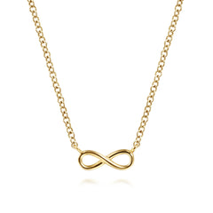 Pendant Necklace Infinity 14K Yellow Gold thumbnail 1