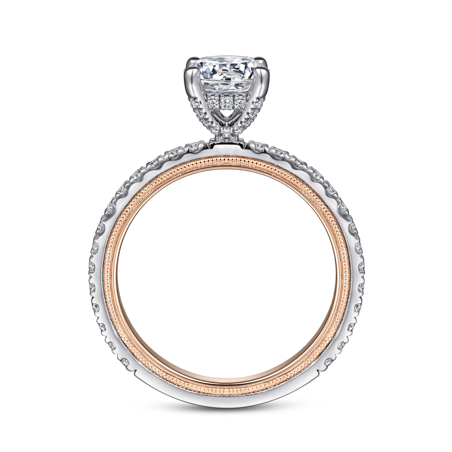 Classic 14K Gold Round Diamond Engagement Ring - 0.43 CTW