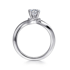 14K White Gold Round Diamond Engagement Ring thumbnail 2