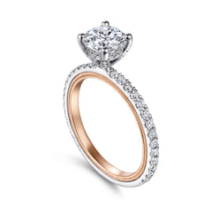 Classic 14K Gold Round Diamond Engagement Ring - 0.43 CTW thumbnail 3