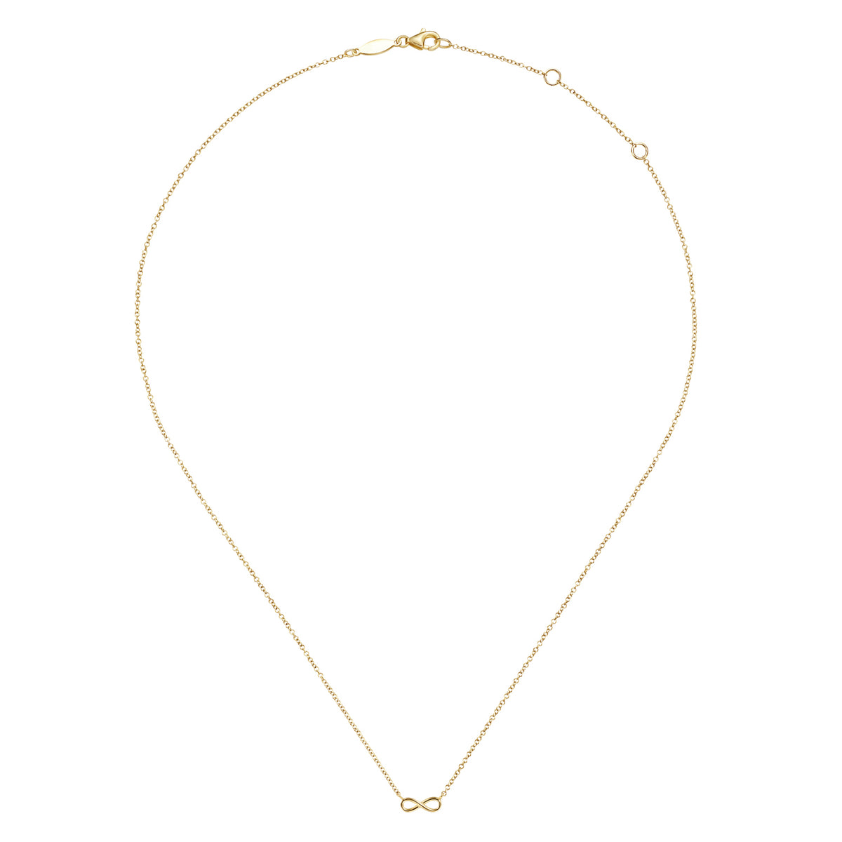 Pendant Necklace Infinity 14K Yellow Gold - View 2