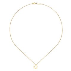14K Yellow Gold Heart Pendant Necklace thumbnail 2