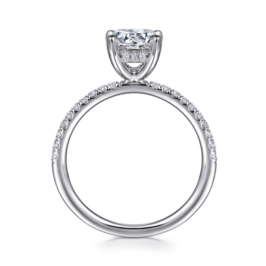 Classic 14K Gold Round Diamond Engagement Ring - 0.20 CTW