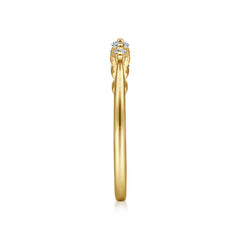 14K Yellow Gold Diamond Band Ring thumbnail 4
