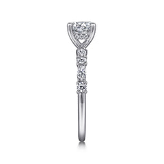 Contemporary 14K Gold Round Diamond Engagement Ring - 0.46 CTW thumbnail 5