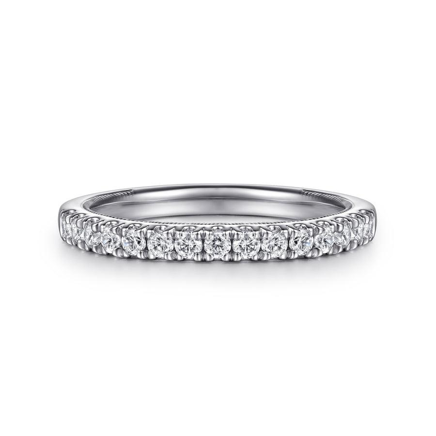 14K White Gold Diamond Matching Wedding Band