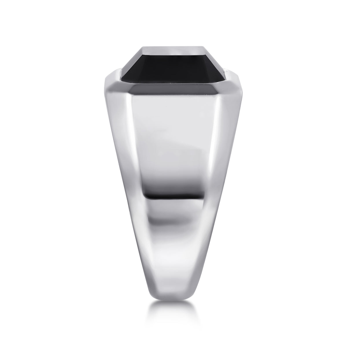 925 Sterling Silver Onyx Signet Ring - View 4