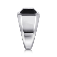 925 Sterling Silver Onyx Signet Ring thumbnail 4