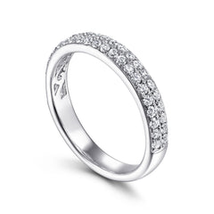 14K White Gold Diamond Pavé Band Ring thumbnail 3
